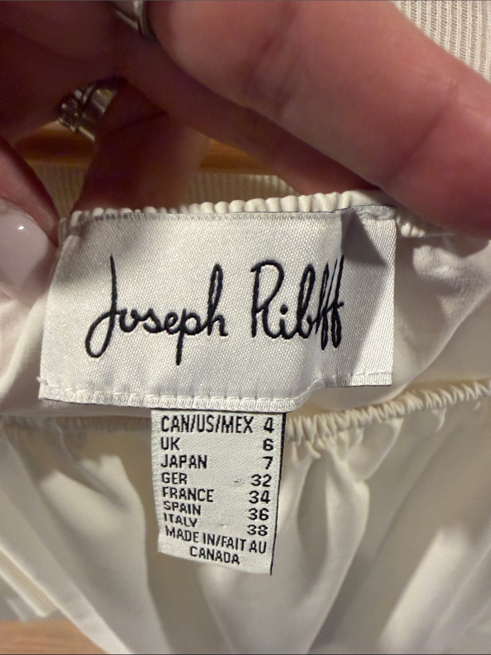 Joseph Ribkoff white Off-Shoulder Ruffle Sleeve Top - Picture 7 of 11